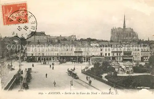 AK / Ansichtskarte Amiens Sortie de la Gare du Nord  Kat. Amiens