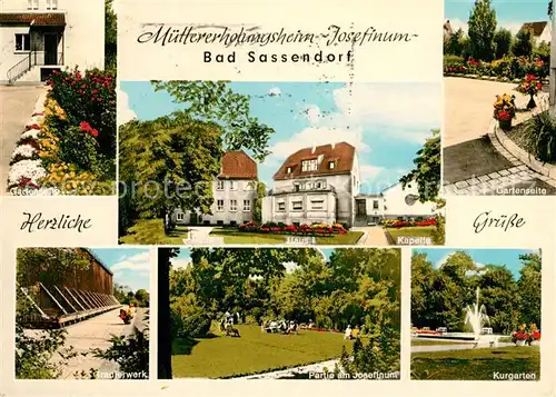 AK / Ansichtskarte Bad Sassendorf Muettererholungsheim Josefinum Kurgarten Gradierwerk  Kat. Bad Sassendorf
