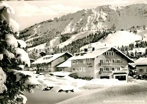 AK / Ansichtskarte Oberjoch Alpengasthof Pension Loewen Winter Kat. Bad Hindelang