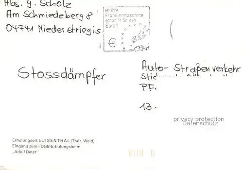 AK / Ansichtskarte Luisenthal FDGB Erholungsheim Adolf Deter Kat. Luisenthal Thueringen