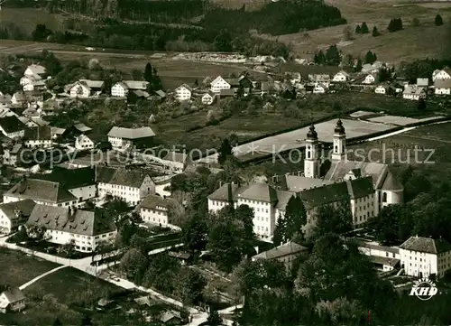 AK / Ansichtskarte Irsee Fliegeraufnahme Klosterkirche  Kat. Irsee