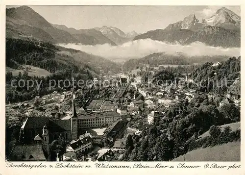 AK / Ansichtskarte Berchtesgaden vom Lockstein mit Watzmann Stein Meer und Jenner Kat. Berchtesgaden