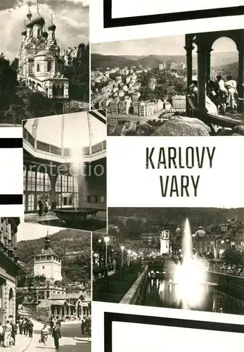 AK / Ansichtskarte Karlovy Vary Schloss Panorama Kurhaus Ortspartie Kat. Karlovy Vary Karlsbad