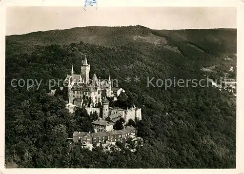 AK / Ansichtskarte Wernigerode Harz Schloss Fliegeraufnahme Kat. Wernigerode