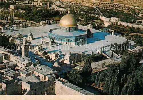 AK / Ansichtskarte Jerusalem Yerushalayim Dome of the Rock Kuppel des Felsendoms Fliegeraufnahme Kat. Israel