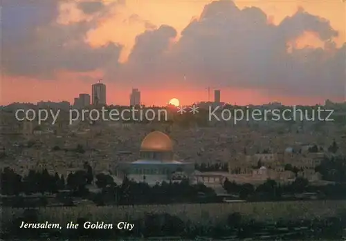 AK / Ansichtskarte Jerusalem Yerushalayim The Golden City seen from Mount of Olives Kat. Israel