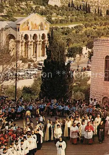 AK / Ansichtskarte Jerusalem Yerushalayim Palm Sunday Mount of Olives Kat. Israel