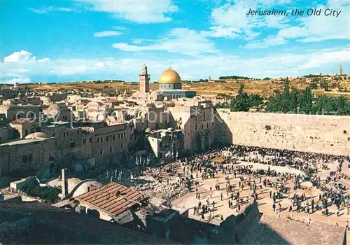 AK / Ansichtskarte Jerusalem Yerushalayim Panorama Old City Temple Area Klagemauer Kat. Israel