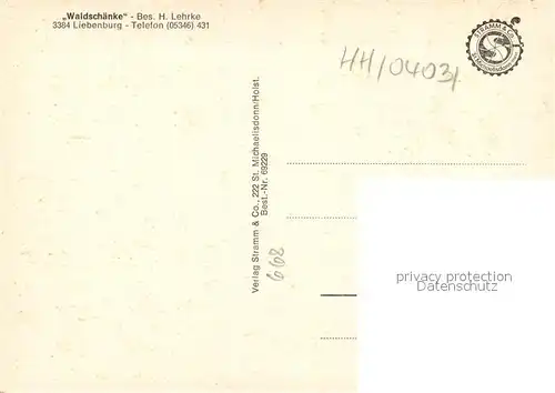 AK / Ansichtskarte Liebenburg Waldschaenke Kat. Liebenburg