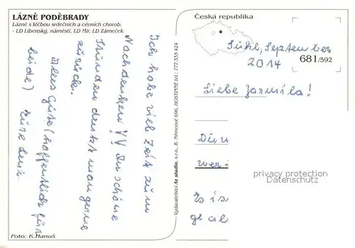 AK / Ansichtskarte Lazne Podebrady LD Libensky namesti LD Mir Zamecek Kat. Tschechische Republik