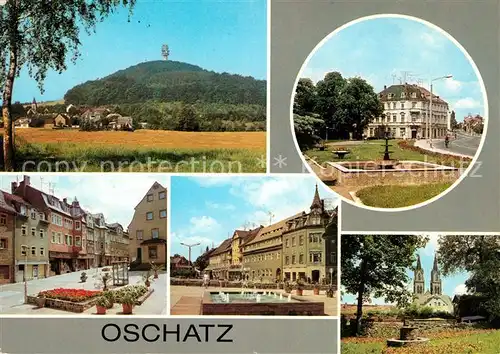 AK / Ansichtskarte Oschatz Leipziger Platz Promenade Kirche Sporerstrasse Kat. Oschatz