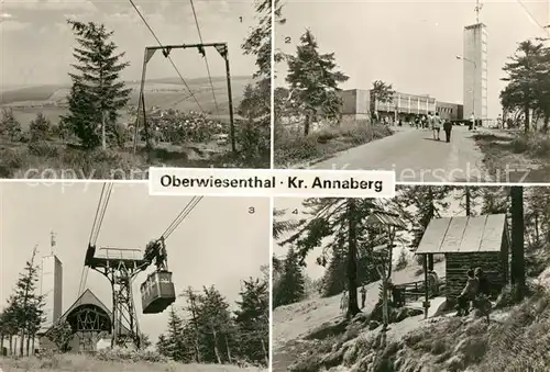 AK / Ansichtskarte Oberwiesenthal Erzgebirge Fichtelberghaus Luftseilbahn Eckbauerhuette  Kat. Oberwiesenthal