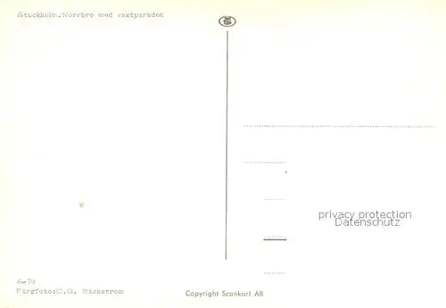AK / Ansichtskarte Stockholm Norrbro vaktparaden Kat. Stockholm