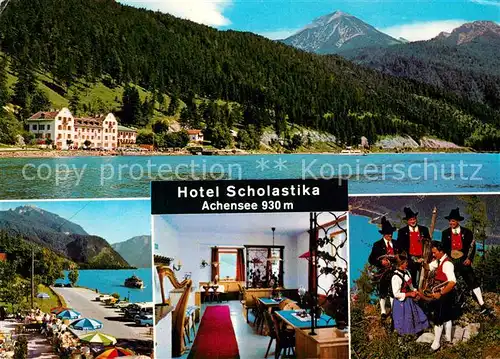 AK / Ansichtskarte Achensee Hotel Scholastika Promenade Gaststube Landestrachten Kat. Eben am Achensee