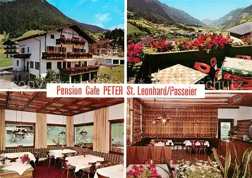 AK / Ansichtskarte St Leonhard Passeier Pension Cafe Peter Terrasse Gastraeume Kat. St Leonhard in Passeier Suedtirol