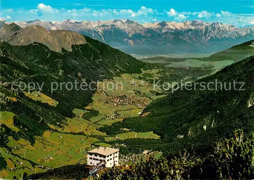 AK / Ansichtskarte Neustift Stubaital Tirol Blick von der Elferhuette ins Stubaital und Inntal Karwendelgebirge Nordkette Kat. Neustift im Stubaital