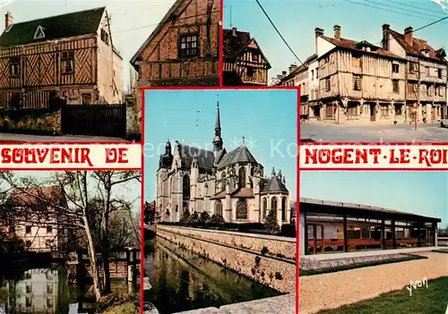 AK / Ansichtskarte Nogent le Roi La Bleviniere Vieilles Maisons Moulin des Planchettes Eglise Piscine Kat. Nogent le Roi