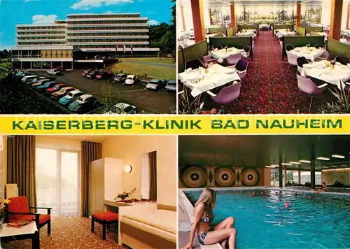 AK / Ansichtskarte Bad Nauheim Kaiserberg Klinik Pitzer KG Hallenbad Restaurant Kat. Bad Nauheim