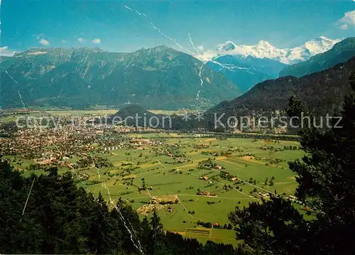 AK / Ansichtskarte Interlaken BE Panorama mit Eiger Moench und Jungfrau Berner Alpen Kat. Interlaken