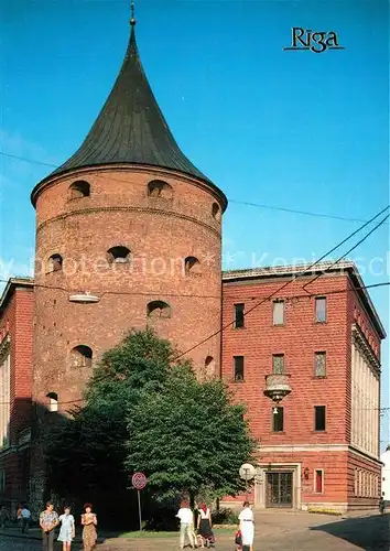 AK / Ansichtskarte Riga Lettland Powder Tower Revolution Museum of the Latvian SSR Kat. Riga