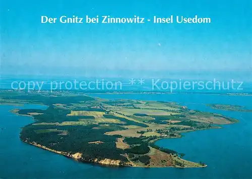 AK / Ansichtskarte Zinnowitz Ostseebad Der Gnitz Halbinsel Fliegeraufnahme