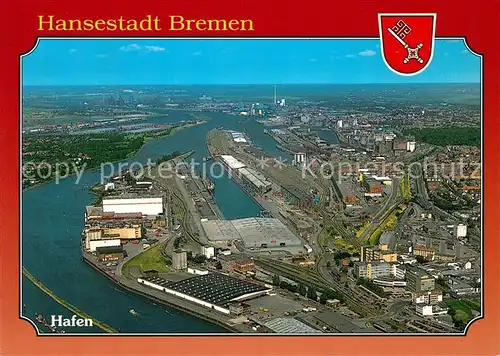 AK / Ansichtskarte Bremen Hafen Hansestadt Fliegeraufnahme Kat. Bremen