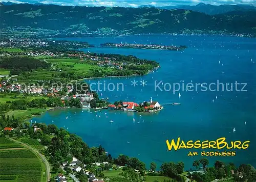 AK / Ansichtskarte Wasserburg Bodensee Halbinsel Alpen Fliegeraufnahme Kat. Wasserburg (Bodensee)