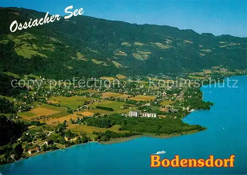 AK / Ansichtskarte Bodensdorf Ossiacher See und St Urban Fliegeraufnahme