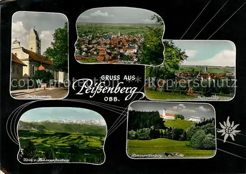 AK / Ansichtskarte Peissenberg Strassenpartie Blick vom Hohenpeissenberg Alpen Kat. Peissenberg