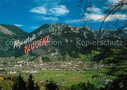 AK / Ansichtskarte Bludenz Vorarlberg Panorama Alpenstadt gegen Elsspitzen und Gamsfreiheit Kat. Bludenz