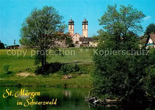 AK / Ansichtskarte St Maergen Hoehenluftkurort im Schwarzwald Blick zur Kirche Kat. St. Maergen