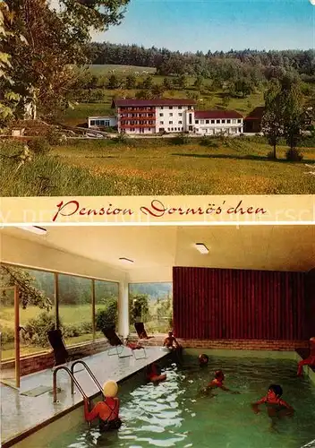 AK / Ansichtskarte Hoechst Odenwald Pension Dornroeschen Gasthaus Cafe Hallenbad Kat. Hoechst i. Odw.