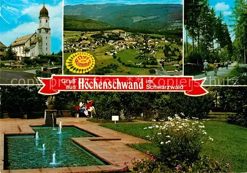 AK / Ansichtskarte Hoechenschwand Teilansichten Kurort im Schwarzwald Kirche Wasserspiele Kurpark Kat. Hoechenschwand