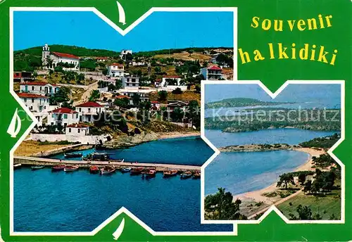 AK / Ansichtskarte Halkidiki Chalkidiki Hafenstadt Kueste Fliegeraufnahme Kat. Halkidiki Chalkidiki
