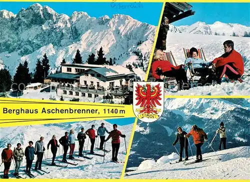 AK / Ansichtskarte Kufstein Tirol Berghaus Aschenbrenner Wintersportplatz Alpen Skikurs Kat. Kufstein