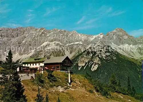 AK / Ansichtskarte Leutasch Rauth Huette mit Wettersteingebirge Kat. Leutasch Tirol