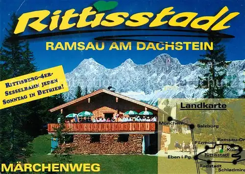 AK / Ansichtskarte Ramsau Dachstein Steiermark Rittisberg Maerchenquiz Gewinnspiel Maerchenweg Berggaststaette Kat. Ramsau am Dachstein