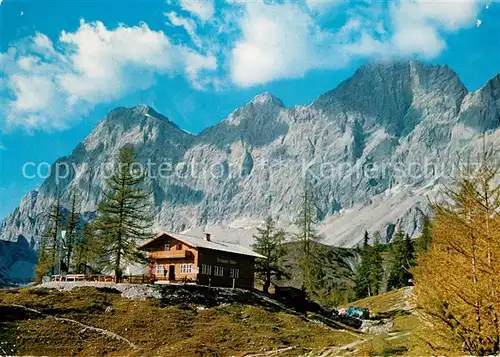 AK / Ansichtskarte Thuerlwandhuette mit Dachsteinsuedwaenden Kat. Tuerlwandhuette Ramsau Dachstein