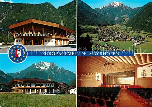 AK / Ansichtskarte Mayrhofen Zillertal Offizielle Erinnerungskarte zur Einweihung des Veranstaltung  und Kongresszentrums Europahaus Alpenpanorama Kat. Mayrhofen