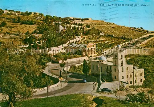 AK / Ansichtskarte Jerusalem Yerushalayim Basilica and Gardens of Gethsemane Kat. Israel