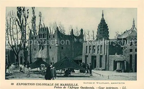 AK / Ansichtskarte Exposition Coloniale Marseille 1922  Palais de l Afrique Occidentale  Kat. Marseille
