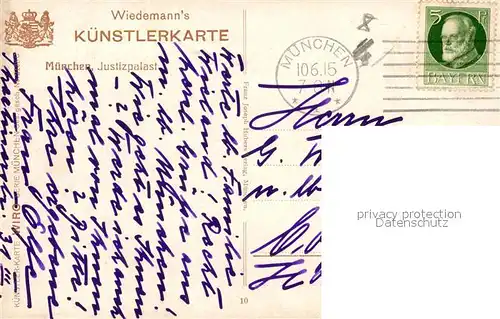 AK / Ansichtskarte Verlag WIRO Wiedemann Nr. 2158 C Muenchen Justizpalast  Kat. Verlage