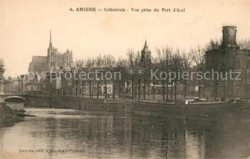 AK / Ansichtskarte Amiens Cathedrale Vue prise du Port d`Aval Kat. Amiens