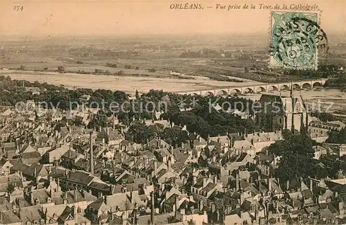 AK / Ansichtskarte Orleans Loiret Fliegeraufnahme avec Cathedrale Kat. Orleans