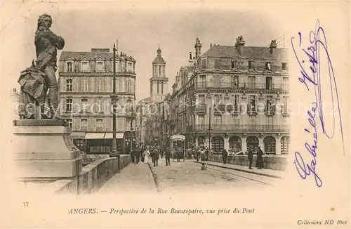 AK / Ansichtskarte Angers Rue Beaurepaire Pont Kat. Angers