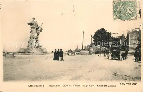 AK / Ansichtskarte Angouleme Monument Carnot Rempart Desaix Kat. Angouleme