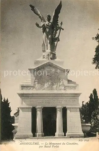 AK / Ansichtskarte Angouleme Monument du Cimetiere par Raoul Verlet Kat. Angouleme