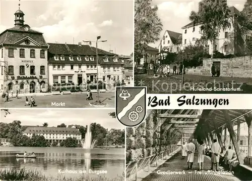 AK / Ansichtskarte Bad Salzungen Hufeland Sanatorium Gradierwerk Markt  Kat. Bad Salzungen