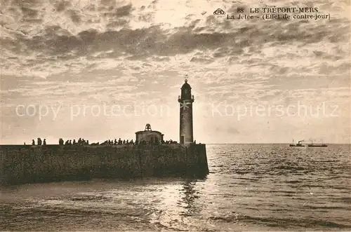 AK / Ansichtskarte Leuchtturm Lighthouse Treport Mers Jetee  Kat. Gebaeude
