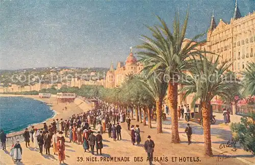 AK / Ansichtskarte Verlag Tucks Oilette Nr. 39 Nice Promenade des Anglais et Hotels N. Beraud  Kat. Verlage